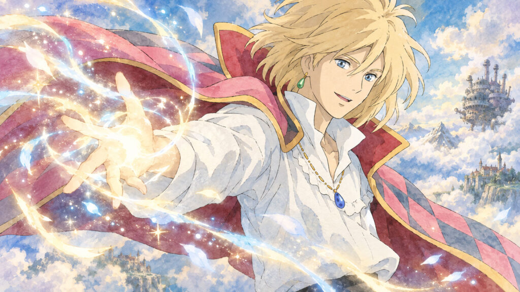 魔法を放つハウル