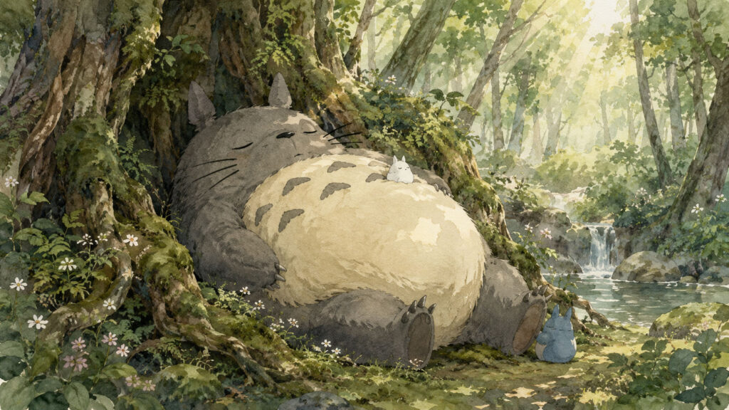 森で眠っている大トトロ