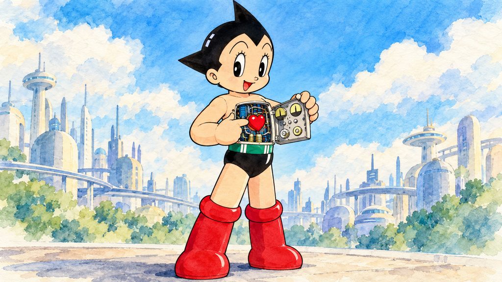 アトムの電子頭脳は胸の中